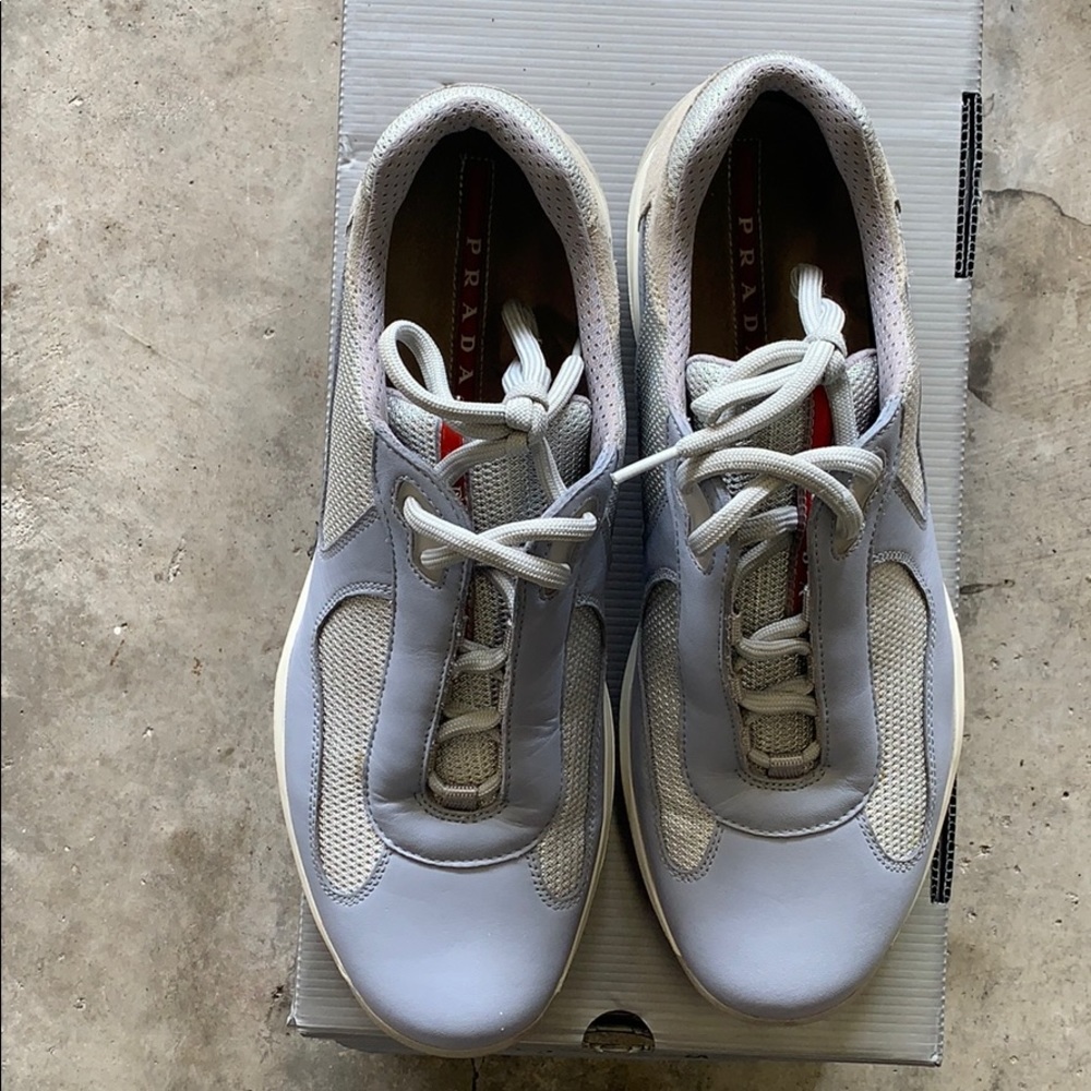 Prada baby blue sneakers sz 9 10 us pre owned